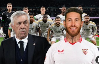 Carlo Ancelotti, Sergio Ramos y once del Real Madrid