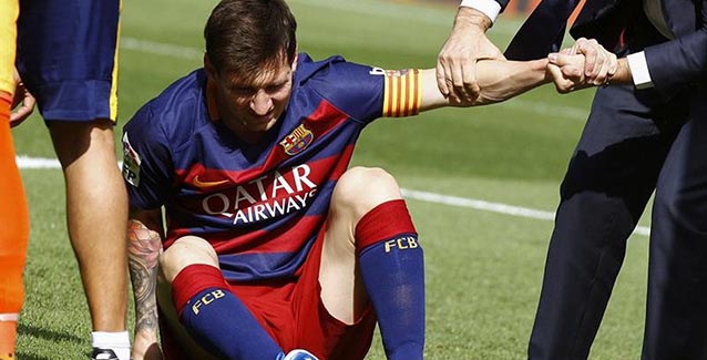 Messi se lesionó ante Las Palmas
