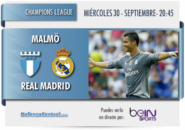 El partido de la televisión Malmö - Real Madrid